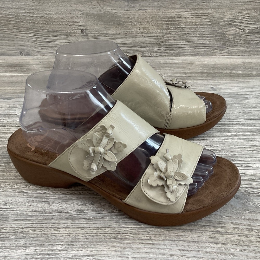 Dansko Donna Women's 39 EU 8.5-9 US Two Strap Beige bone Comfort Sandals